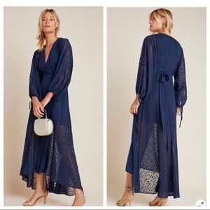 HP✨Anthro Leigh Wrap Maxi Dress